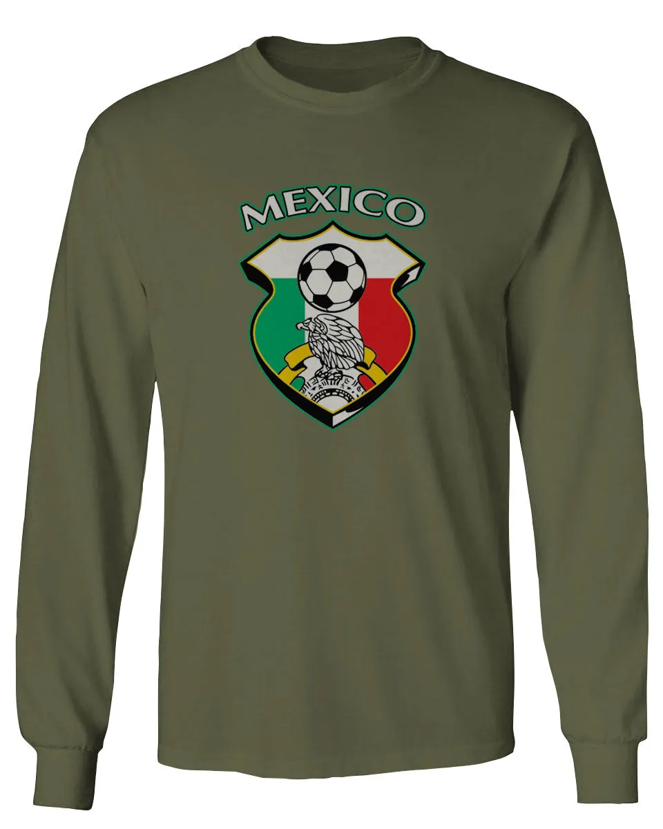 VICES AND VIRTUESS Escudo Mexicano Futbol Mexico Mexican Football Shield mens Long sleeve t shirt