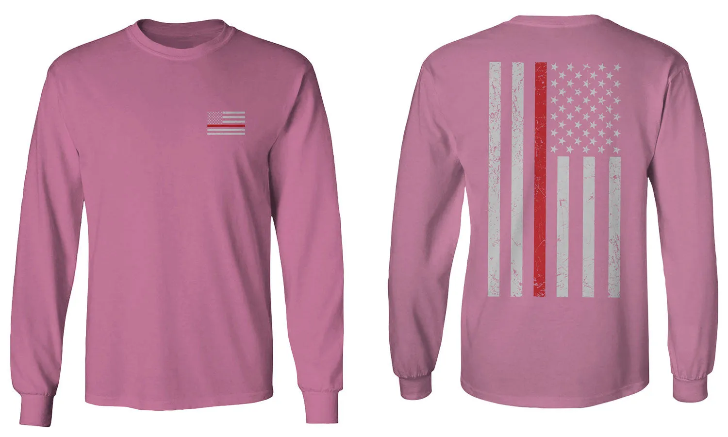 VICES AND VIRTUESS Firefighter Seal Support American Flag Thin Red Line Rescue USA mens Long sleeve t shirt