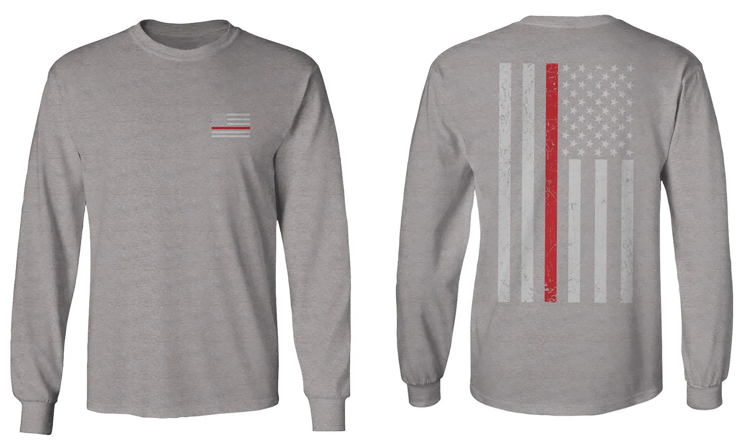 VICES AND VIRTUESS Firefighter Seal Support American Flag Thin Red Line Rescue USA mens Long sleeve t shirt