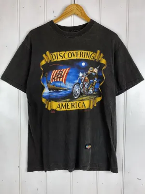 Vintage Harley - Easy Riders Discovering America Black Tee - Medium