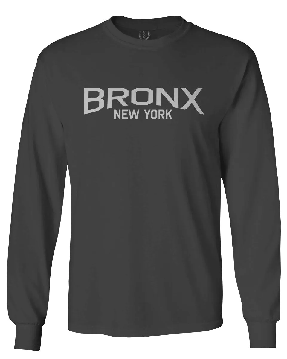 Vintage New York Bronx NYC Cool Hipster Street wear mens Long sleeve t shirt