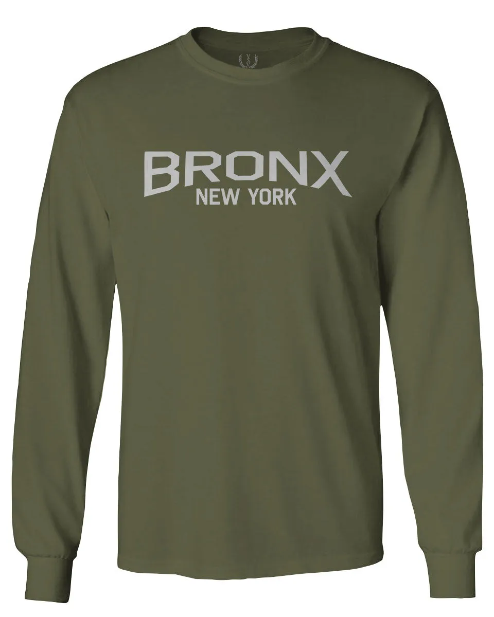 Vintage New York Bronx NYC Cool Hipster Street wear mens Long sleeve t shirt