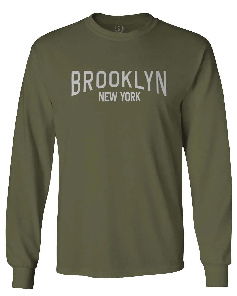 Vintage New York Brooklyn NYC Cool Hipster Street wear mens Long sleeve t shirt