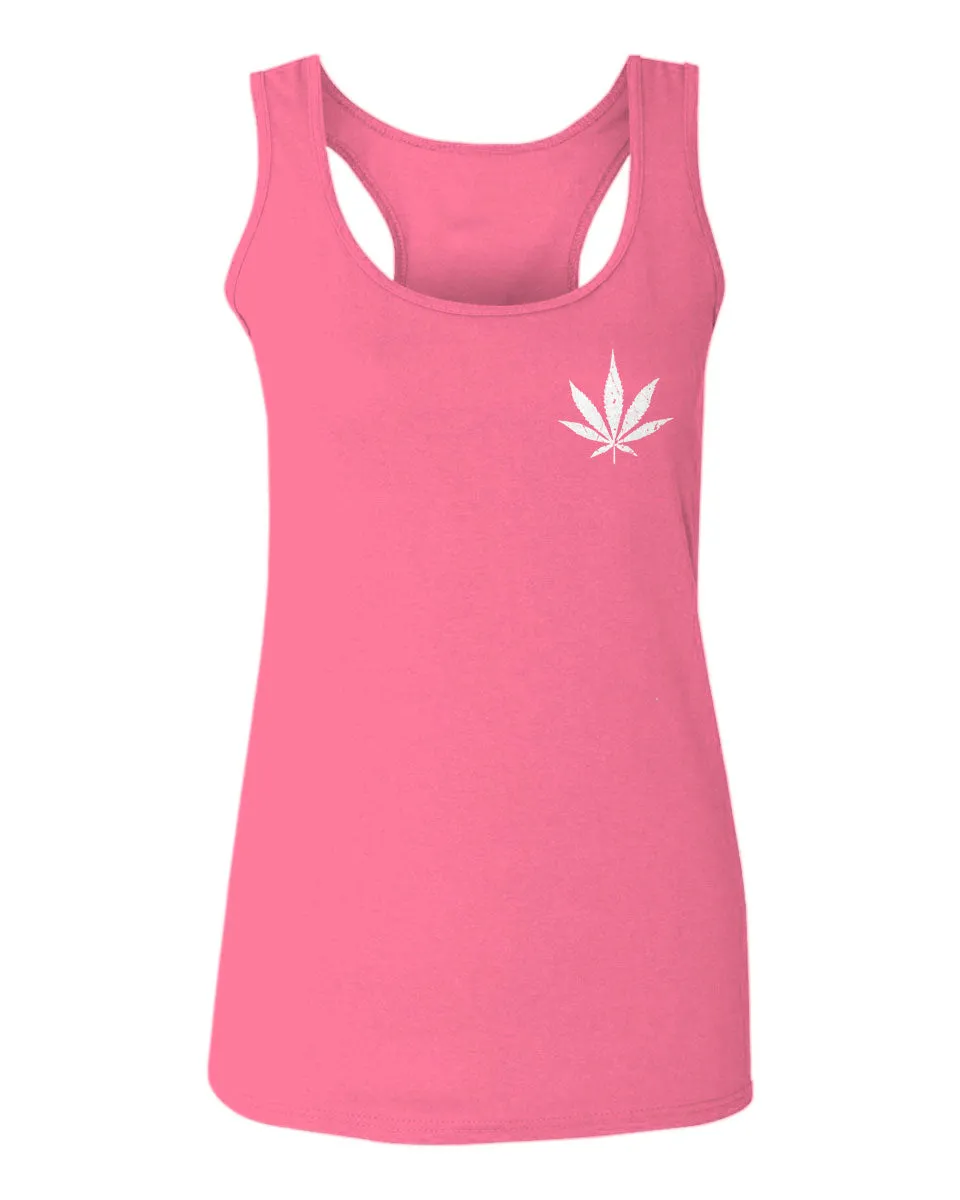 Vintage Weed Leaf Marihuana High Stoned Day Retro Cool  women's Tank Top sleeveless Racerback