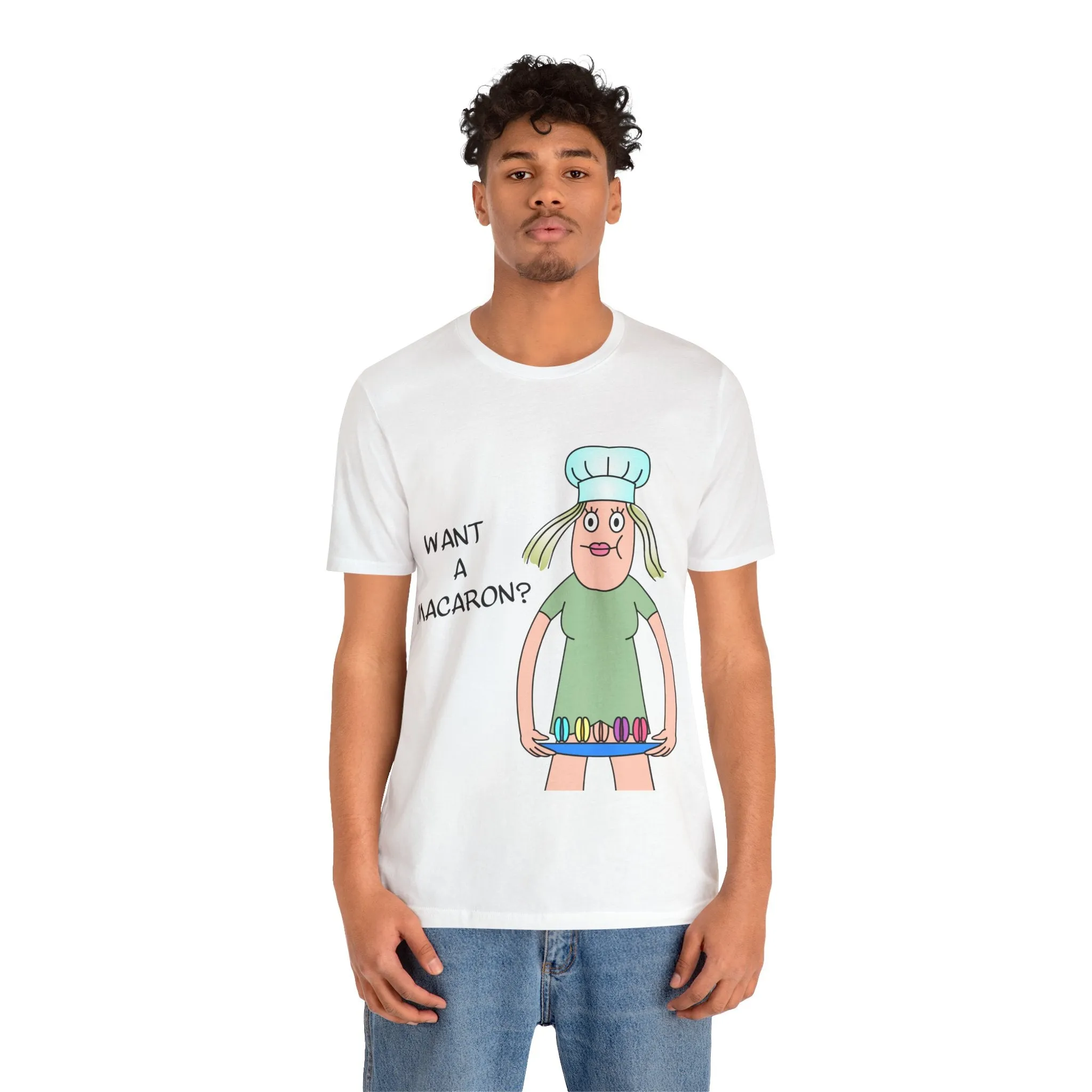 Want a Macaron Unisex Jersey Short Sleeve Tee