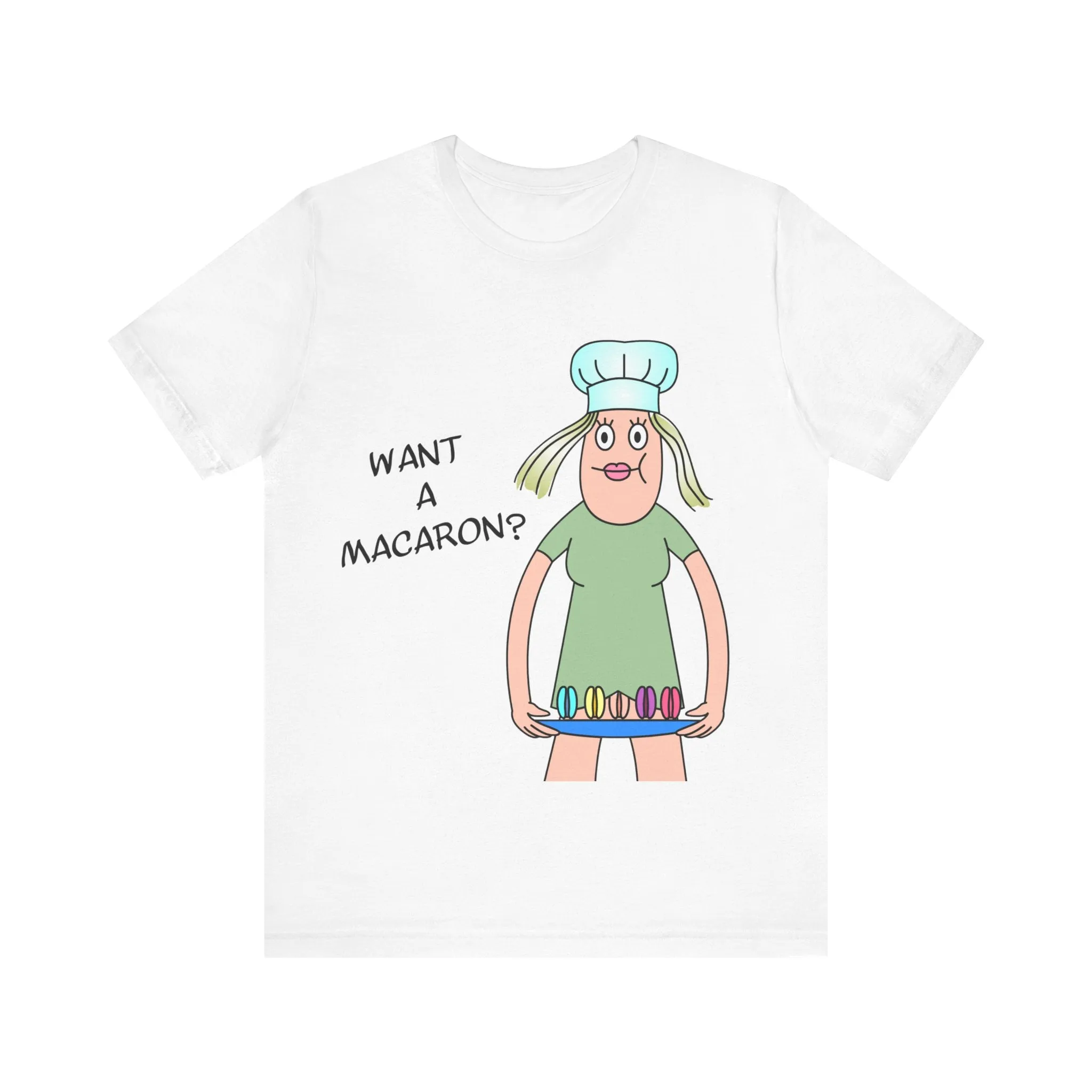 Want a Macaron Unisex Jersey Short Sleeve Tee