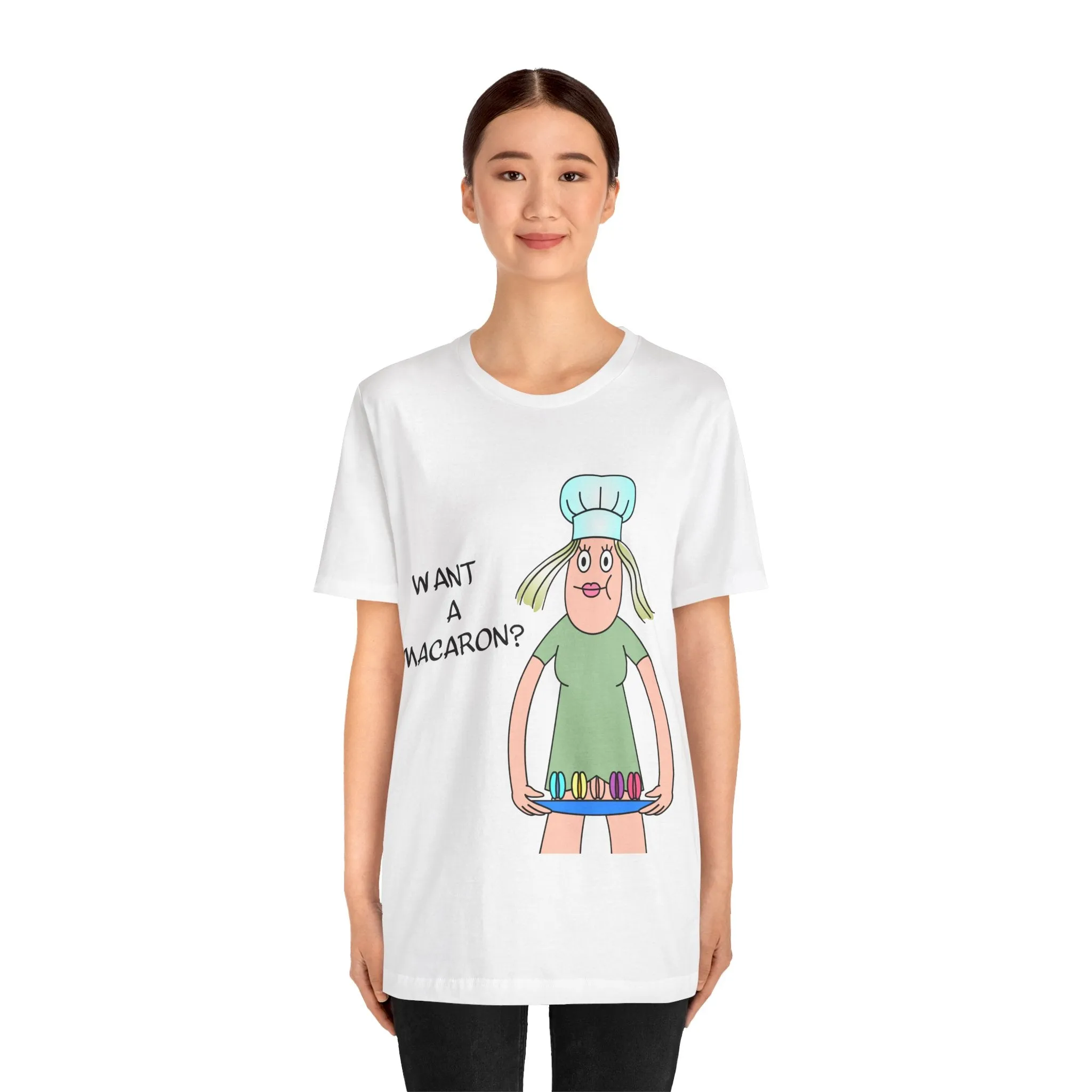 Want a Macaron Unisex Jersey Short Sleeve Tee