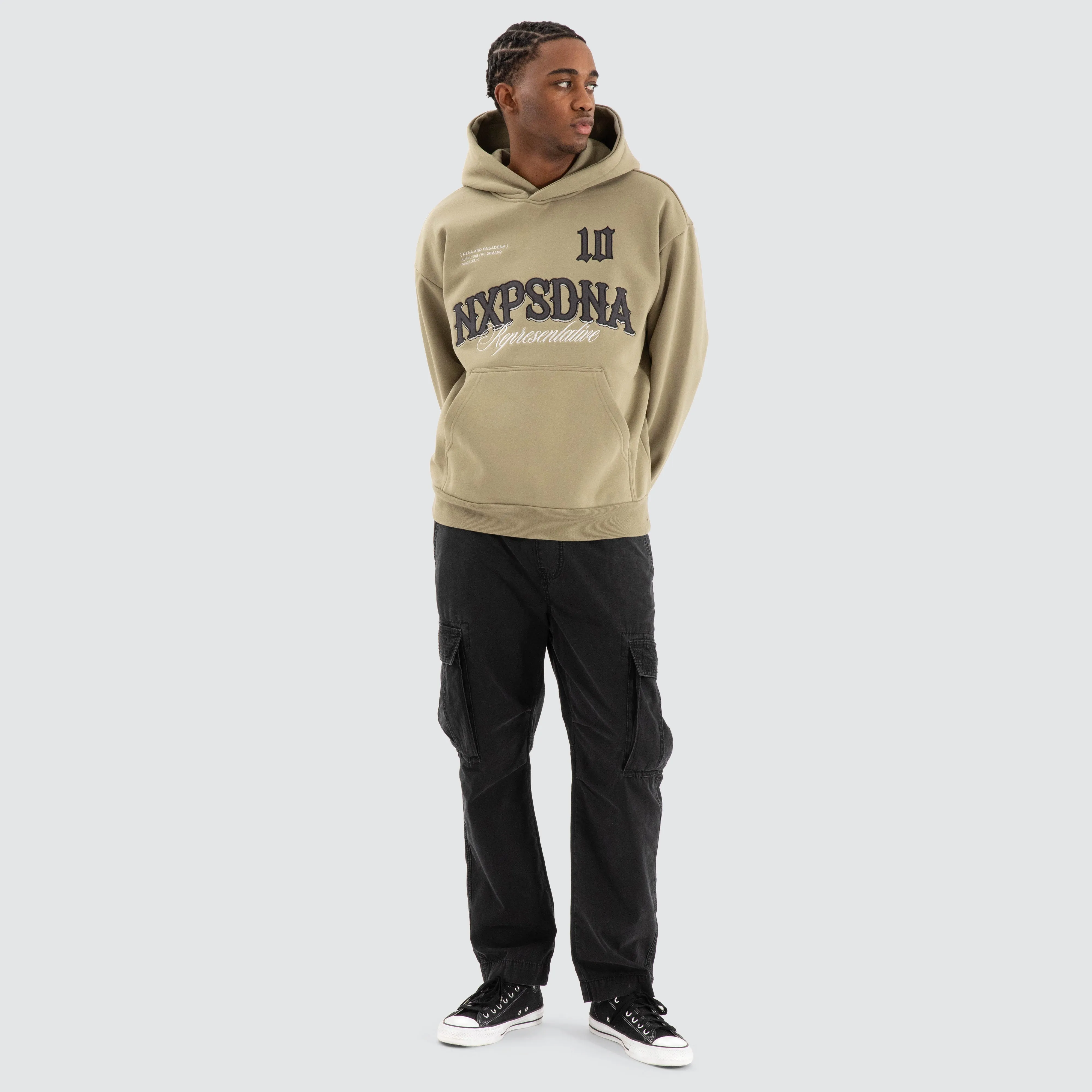 Warrior Relaxed Hoodie Khaki Green