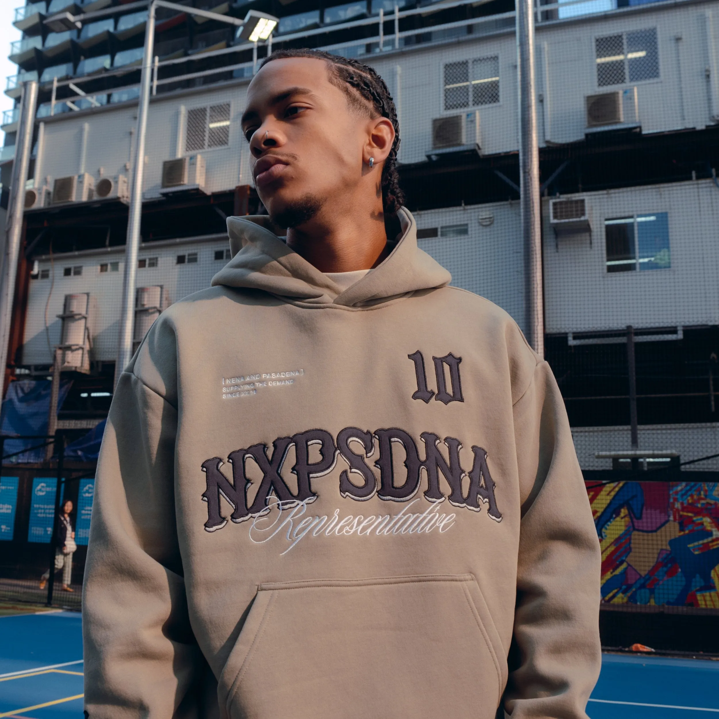 Warrior Relaxed Hoodie Khaki Green