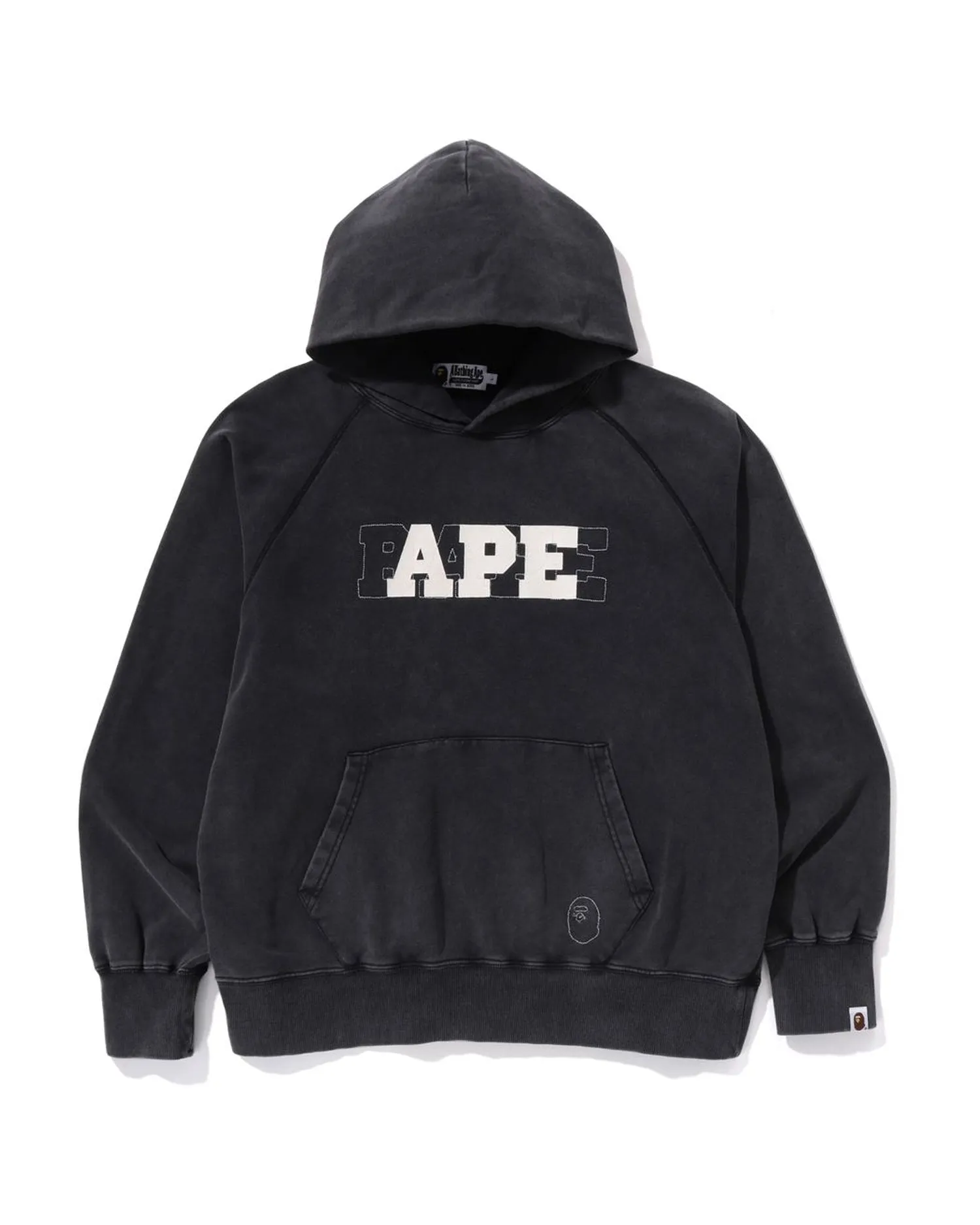 Washed Effect Relaxed Fit Pullover Hoodie