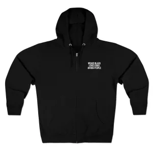 Wears Black Loves Dogs Zip Ups