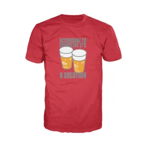 Weird Science Be-Er: It's A Solution Official Men's T-shirt (Red)