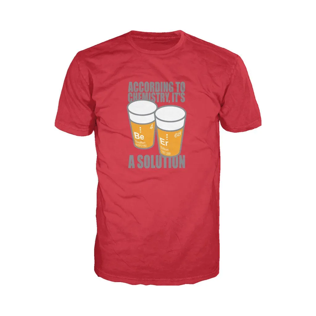 Weird Science Be-Er: It's A Solution Official Men's T-shirt (Red)