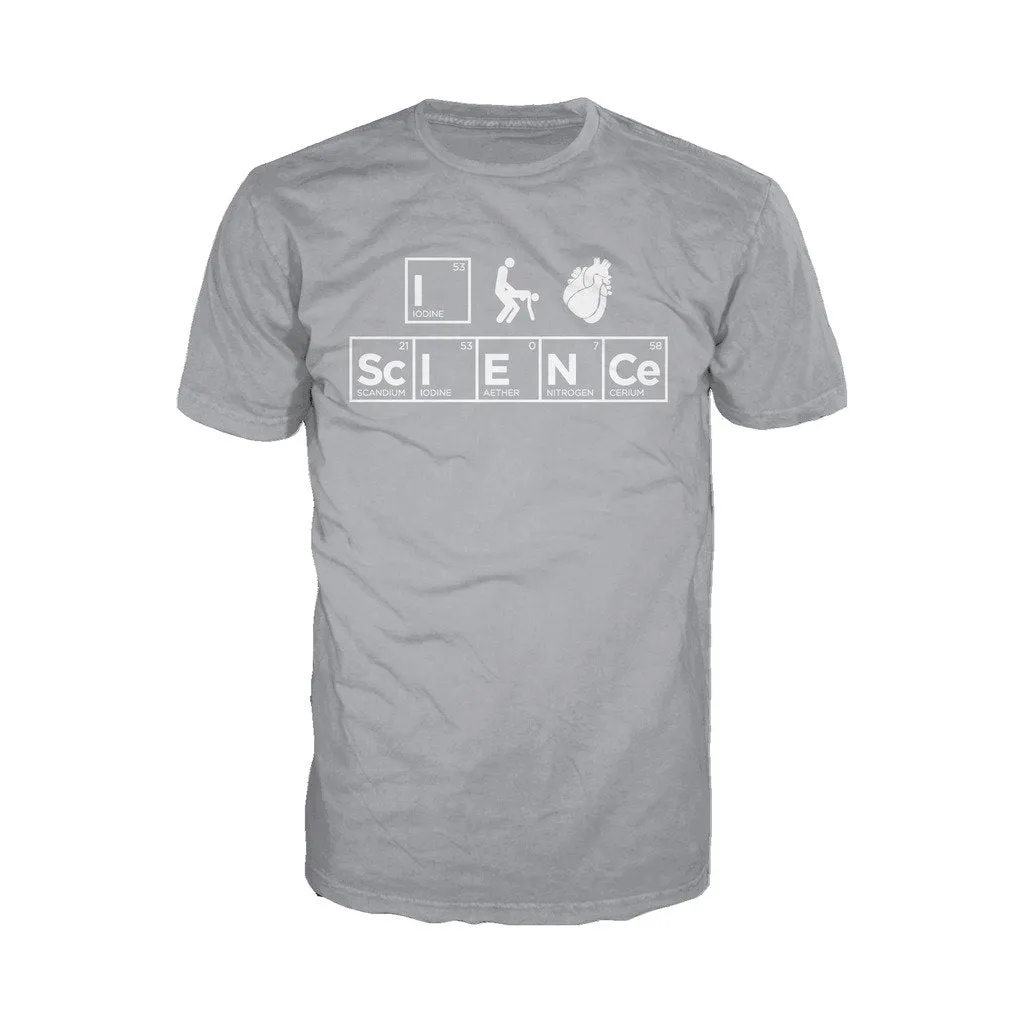 Weird Science I (Stick Figure Anatomical Heart) Science Official Men's T-shirt (Heather Grey)