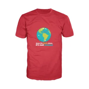 Weird Science Keep The Earth Clean It's Not Uranus Official Men's T-shirt (Red)