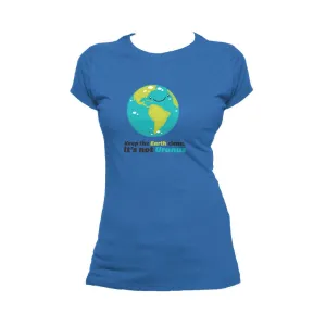 Weird Science Keep The Earth Clean It's Not Uranus Official Women's T-shirt (Royal Blue)