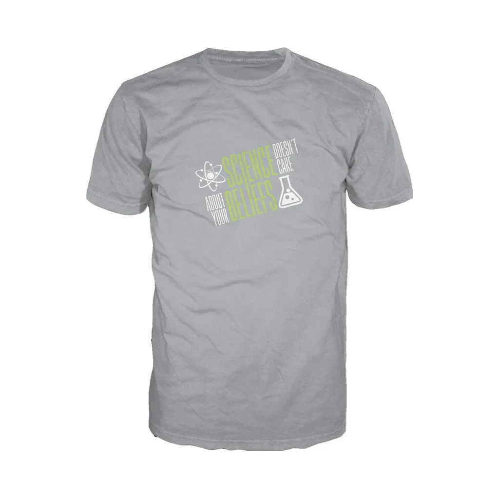 Weird Science Science Doesn't Care Official Men's T-shirt (Heather Grey)