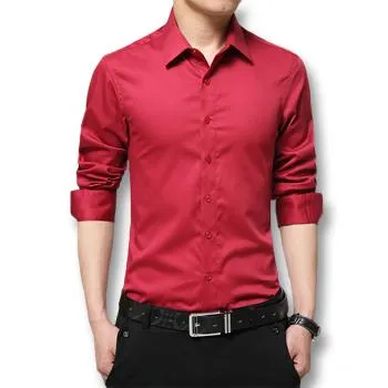 West Louis™ Long Sleeved Poplin Dress Cotton Shirt