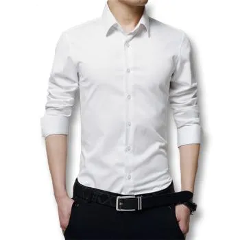 West Louis™ Long Sleeved Poplin Dress Cotton Shirt