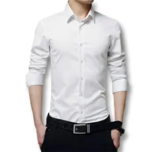 West Louis™ Long Sleeved Poplin Dress Cotton Shirt