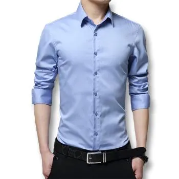 West Louis™ Long Sleeved Poplin Dress Cotton Shirt