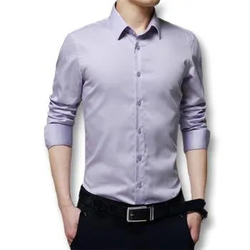 West Louis™ Long Sleeved Poplin Dress Cotton Shirt