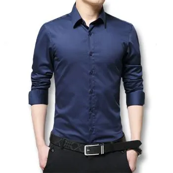 West Louis™ Long Sleeved Poplin Dress Cotton Shirt