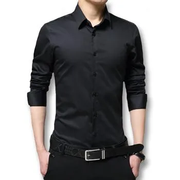 West Louis™ Long Sleeved Poplin Dress Cotton Shirt