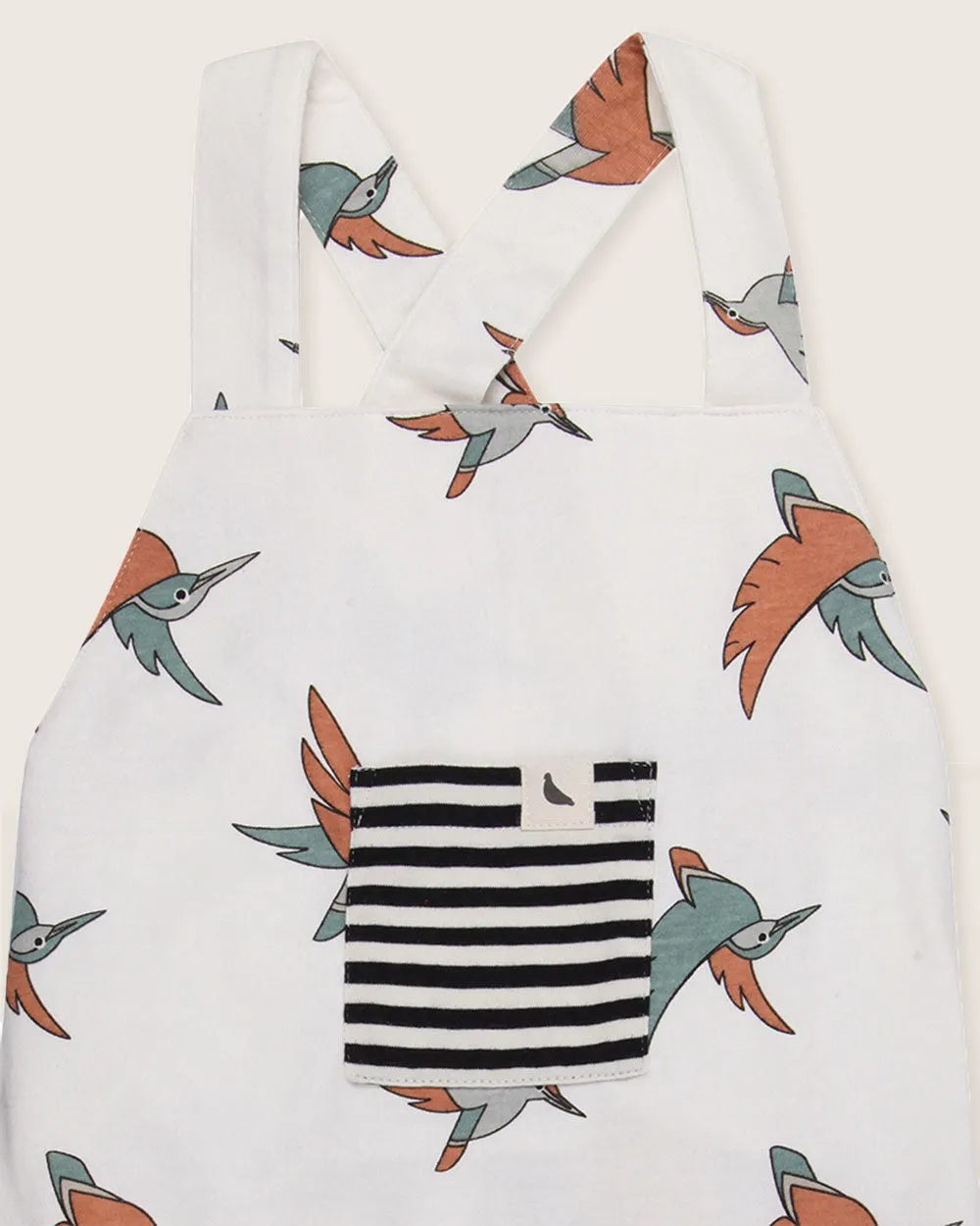White Birdsong Print Jumpsuit