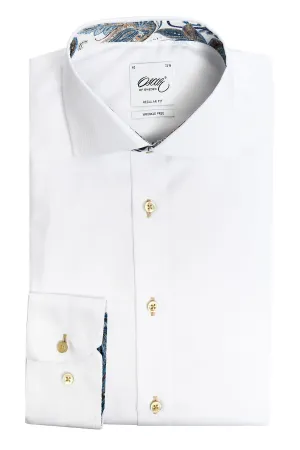 White slim fit shirt with contrast details