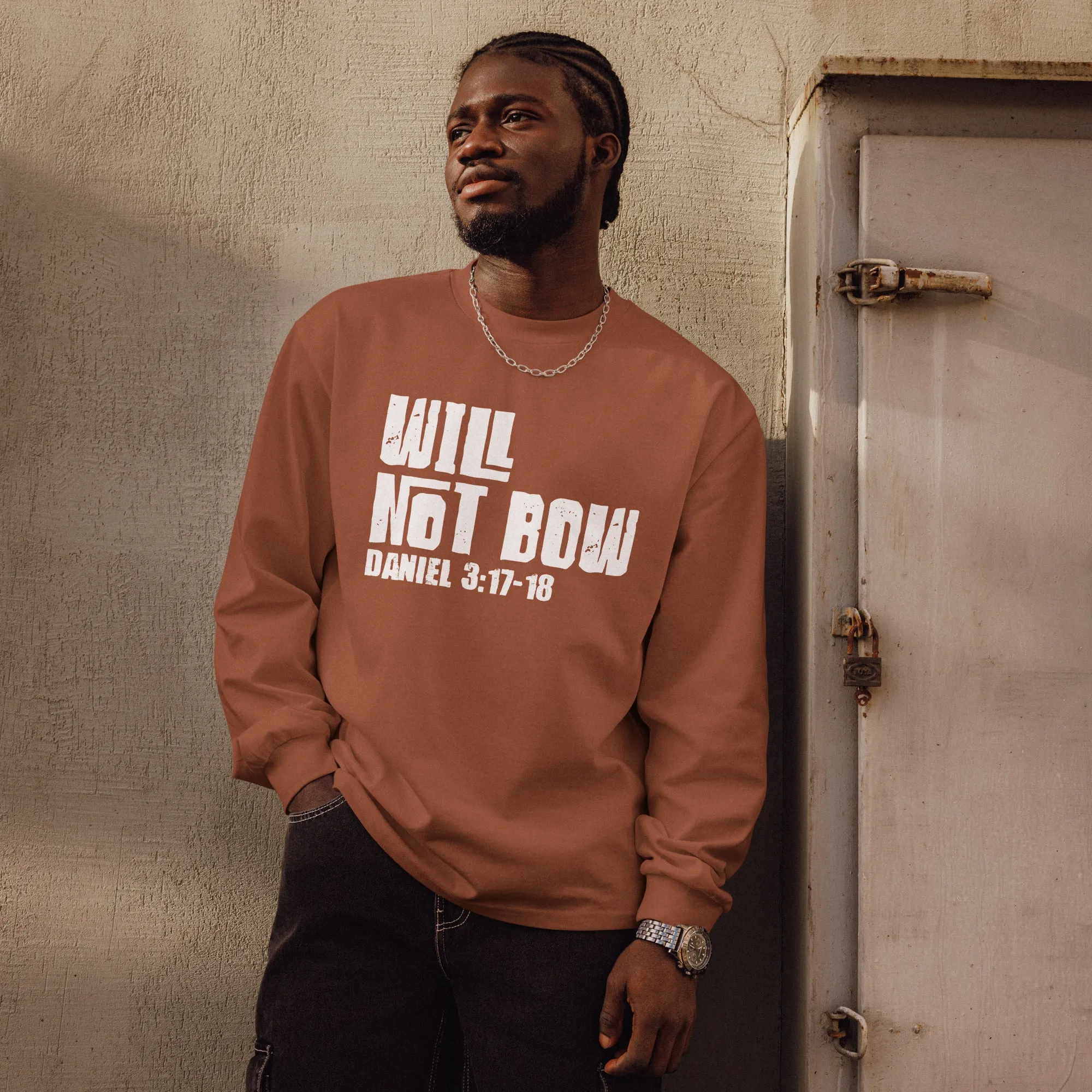 Will Not Bow heavyweight long sleeve shirt