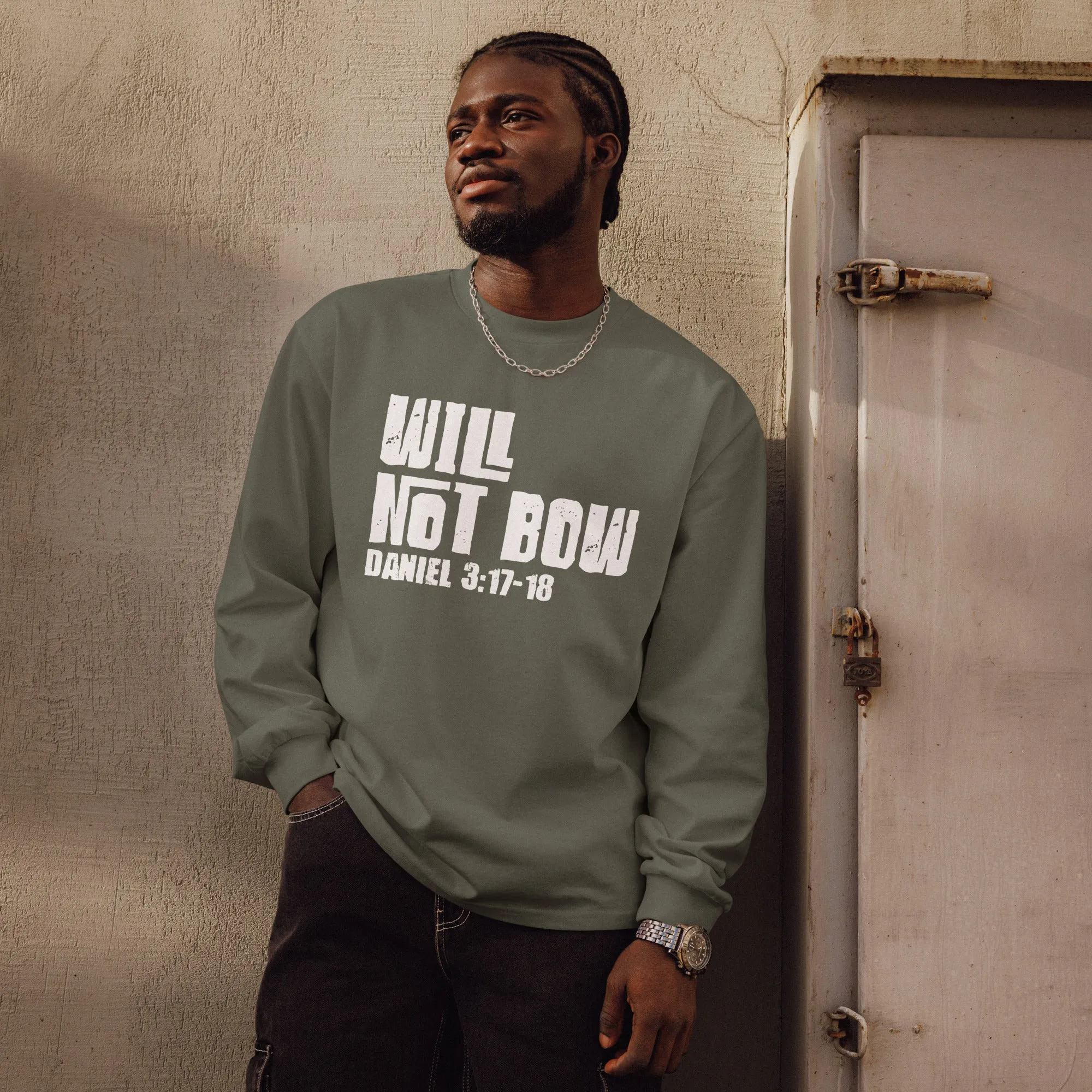 Will Not Bow heavyweight long sleeve shirt