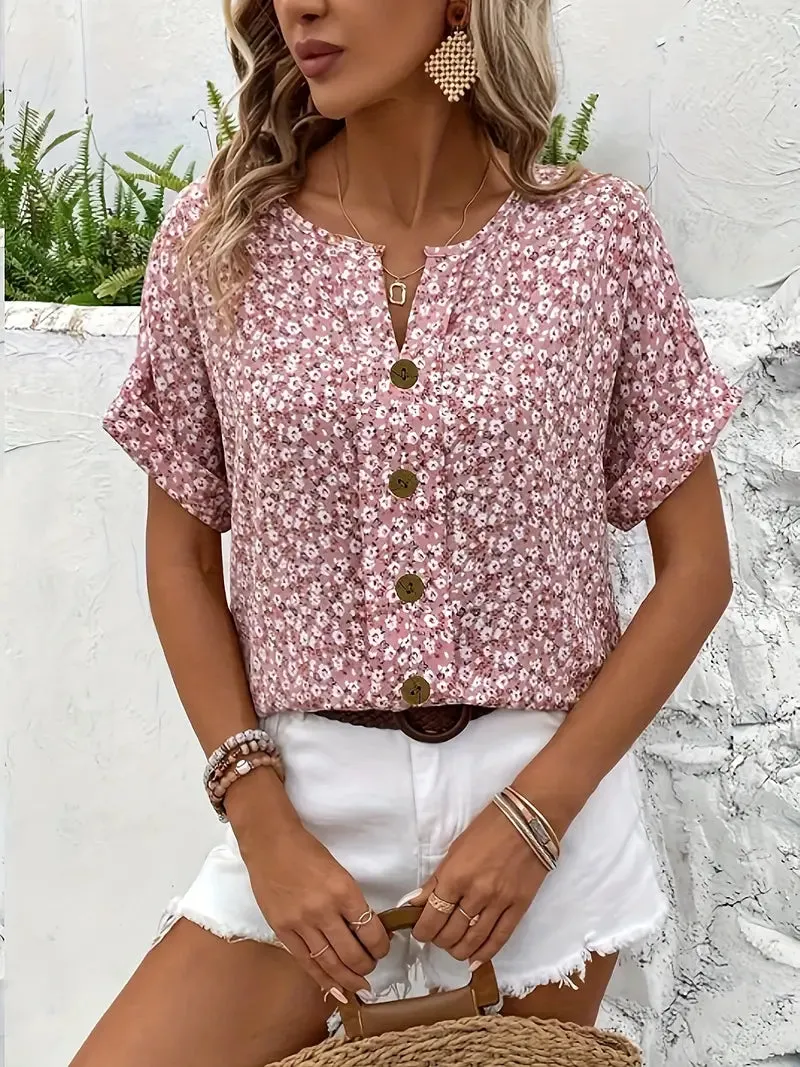 Wolena™ - Easy Floral Shirt