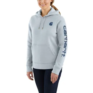 Women's Relaxed Fit Midweight Logo Sleeve Graphic Hoodie