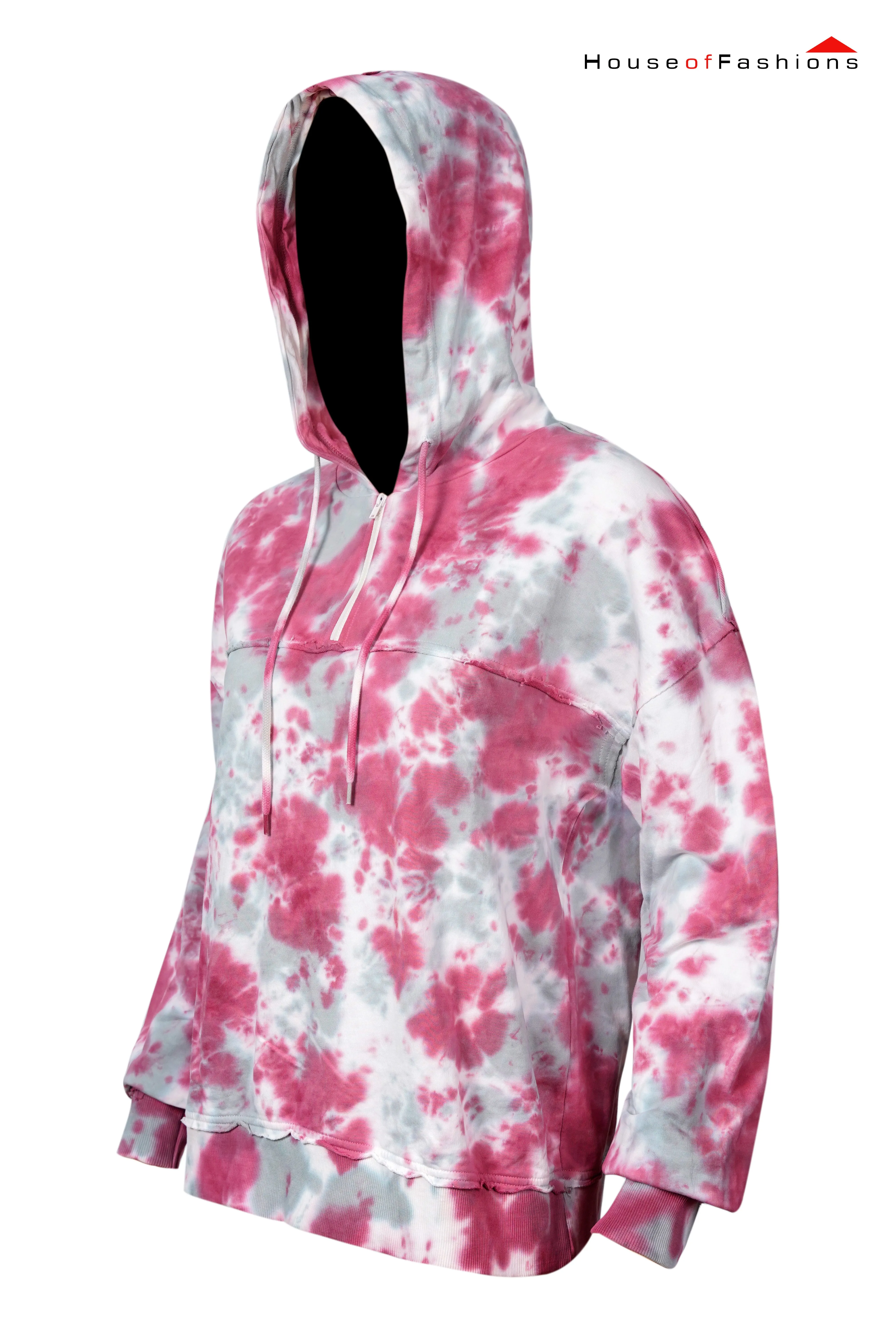 Women's Tie-Dye Hoodie – Long Sleeve Pullover Sweatshirt, Lightweight Hooded Top for Winter