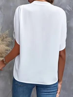 Women's V-Neck Blouse | Elegant Loose Fit