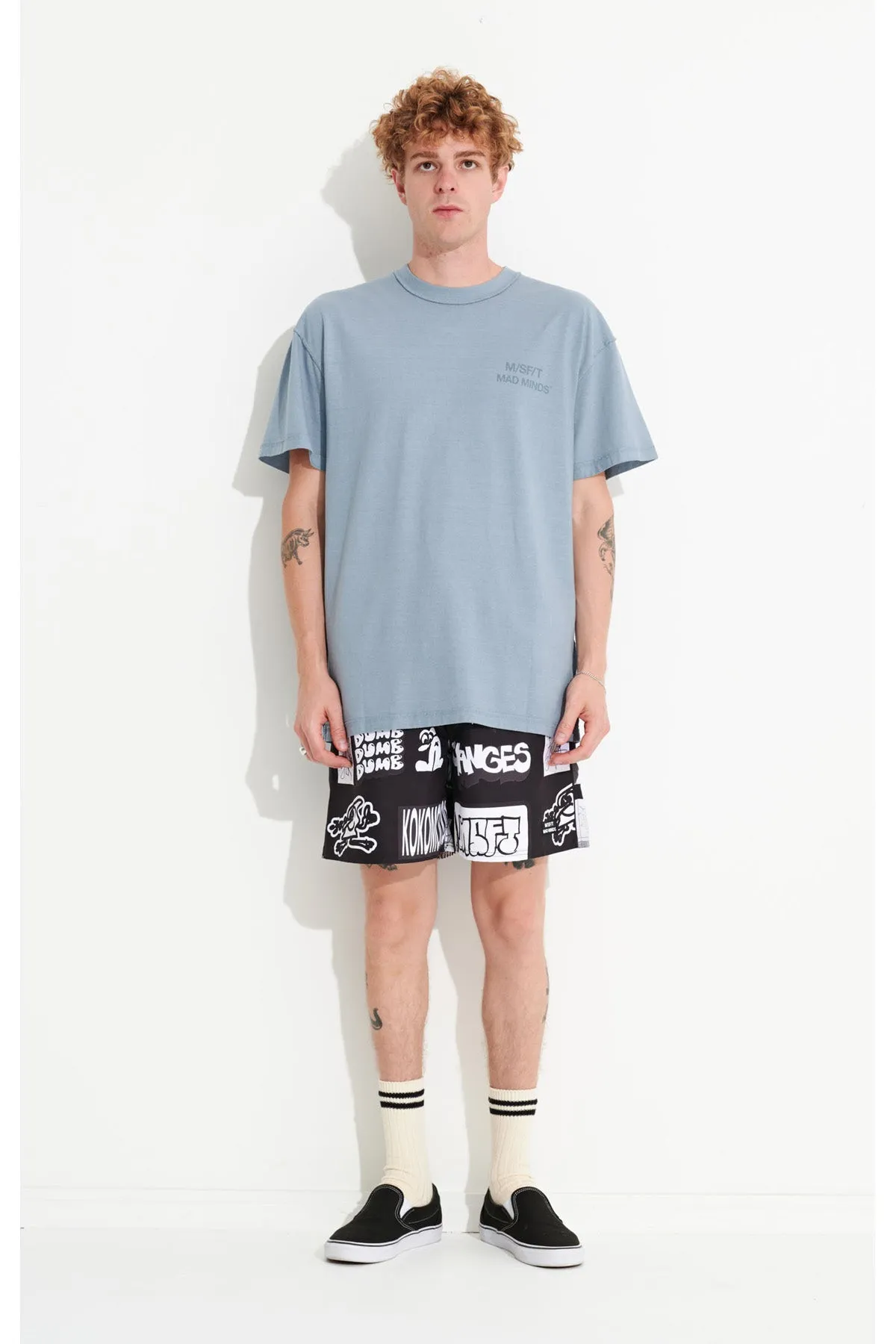 Worner Reverse SS Tee | Faded Blue