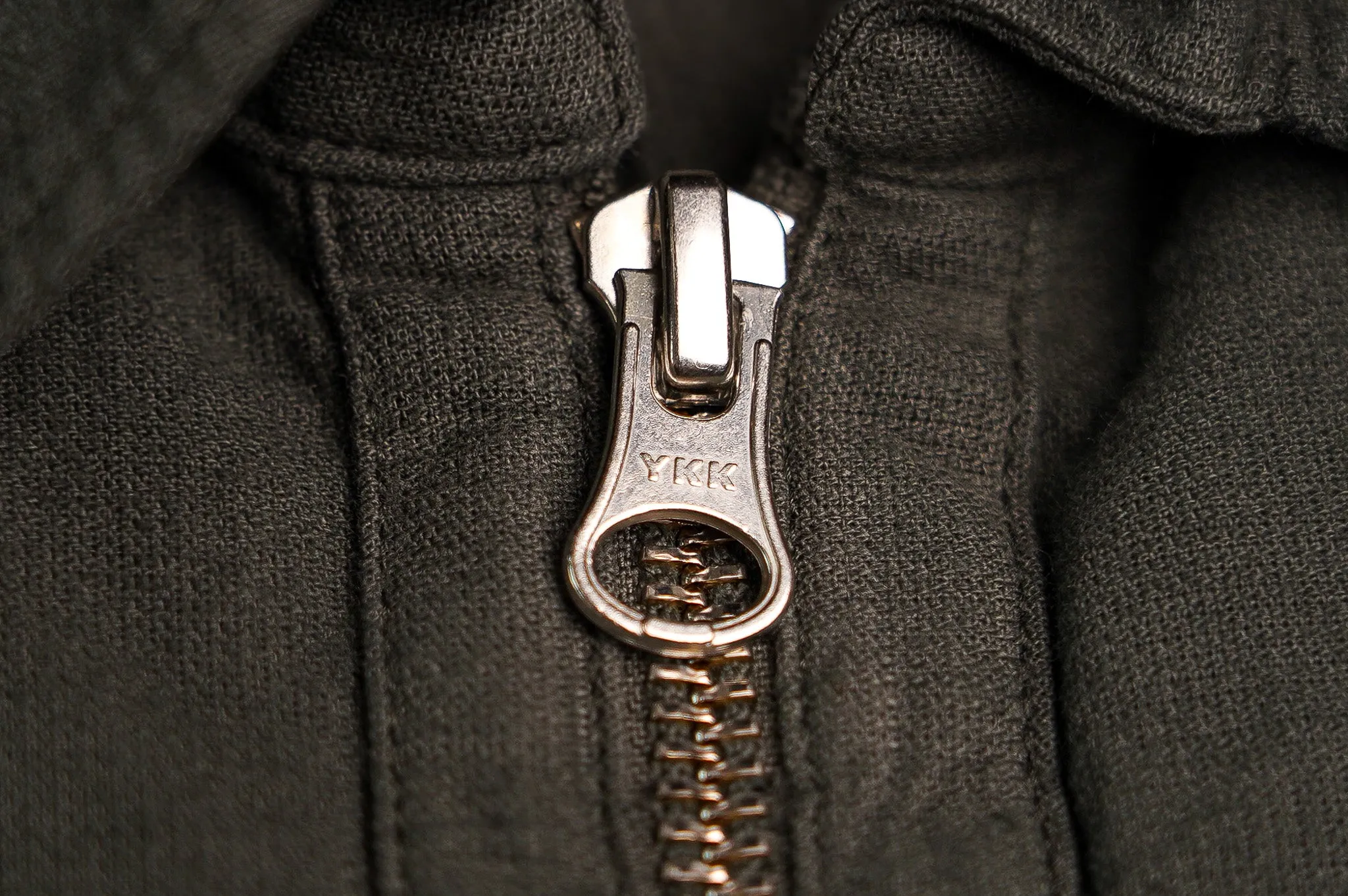 Wythe Airtex Half Zip Shirt - Faded Black