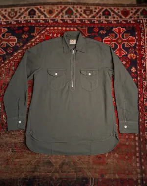 Wythe Airtex Half Zip Shirt - Faded Black