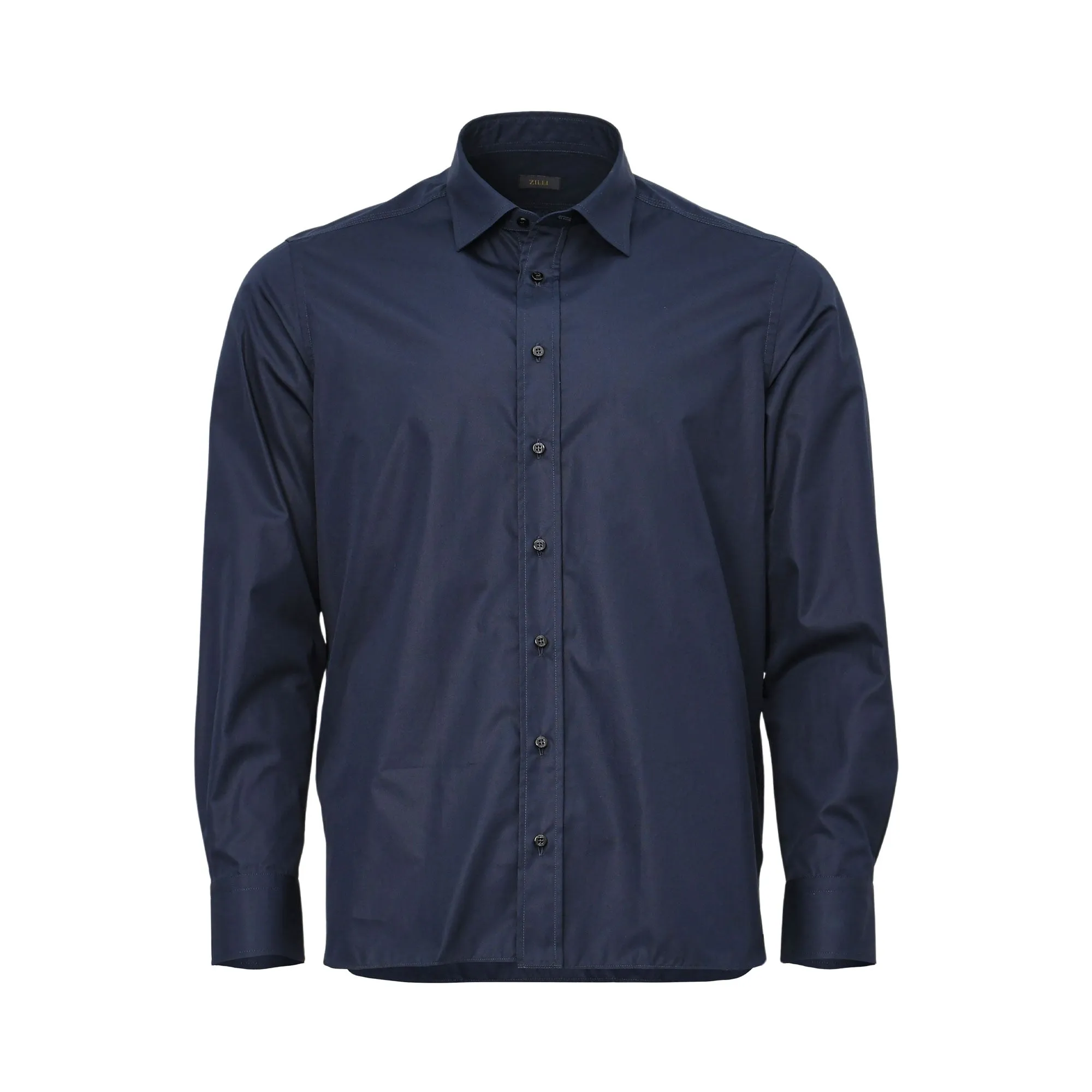 Zilli Men's Solid Blue Dress Shirt